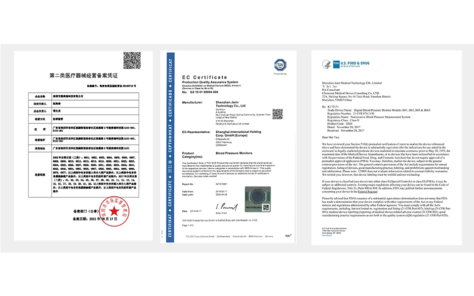 Acquired CFDA, CE, and FDA certifications